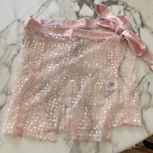 Beginning Boutique Wrap Tie Sheer Skirt